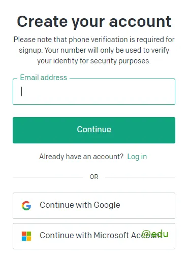 챗지피티 5 Sign Up 팝업