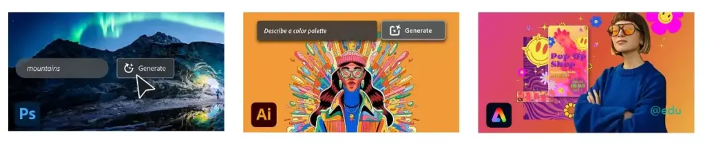 어도비 파이어플라이 6 AI 기술을 기존 어도비 제품에 적용