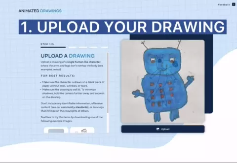 Animated Drawings 5 Animated Drawings 사용 단계 1