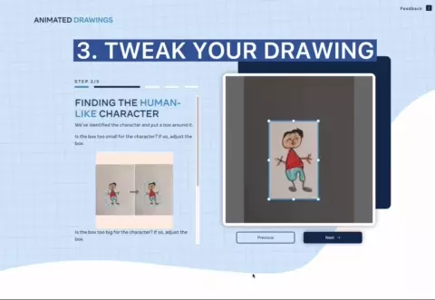 Animated Drawings 7 Animated Drawings 사용 단계 3