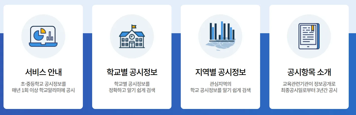 학교알리미 6 학교알리미 살펴보기 3