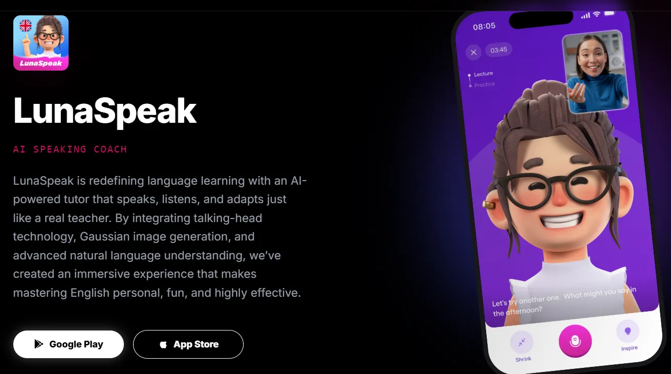AI 스피킹 코치 LunaSpeak 가이드 (AI와 실전 영어회화부터 발음까지 연습하는 방법 )